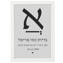  פיצקולים דיטיילס | תעודת לידה | מתנה ליולדת | אפור