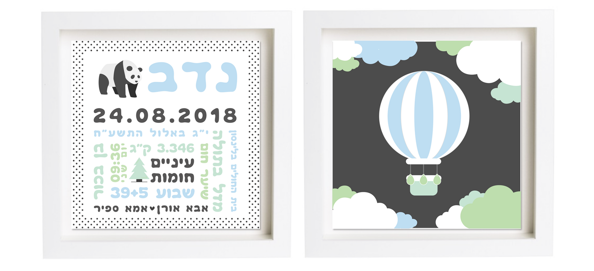  פיצקולים נסיכותי | תעודת לידה | מתנה ליולדת | שחור-כחול