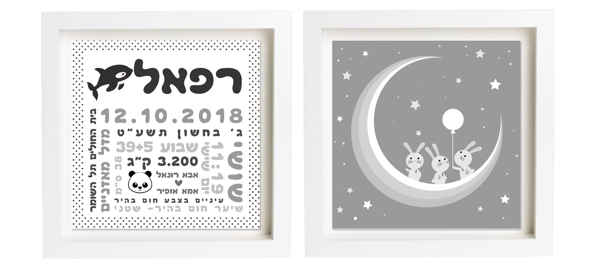 תעודת לידה בעיצוב אישי | פיצקולים נסיכותי | מתנה ליולדת