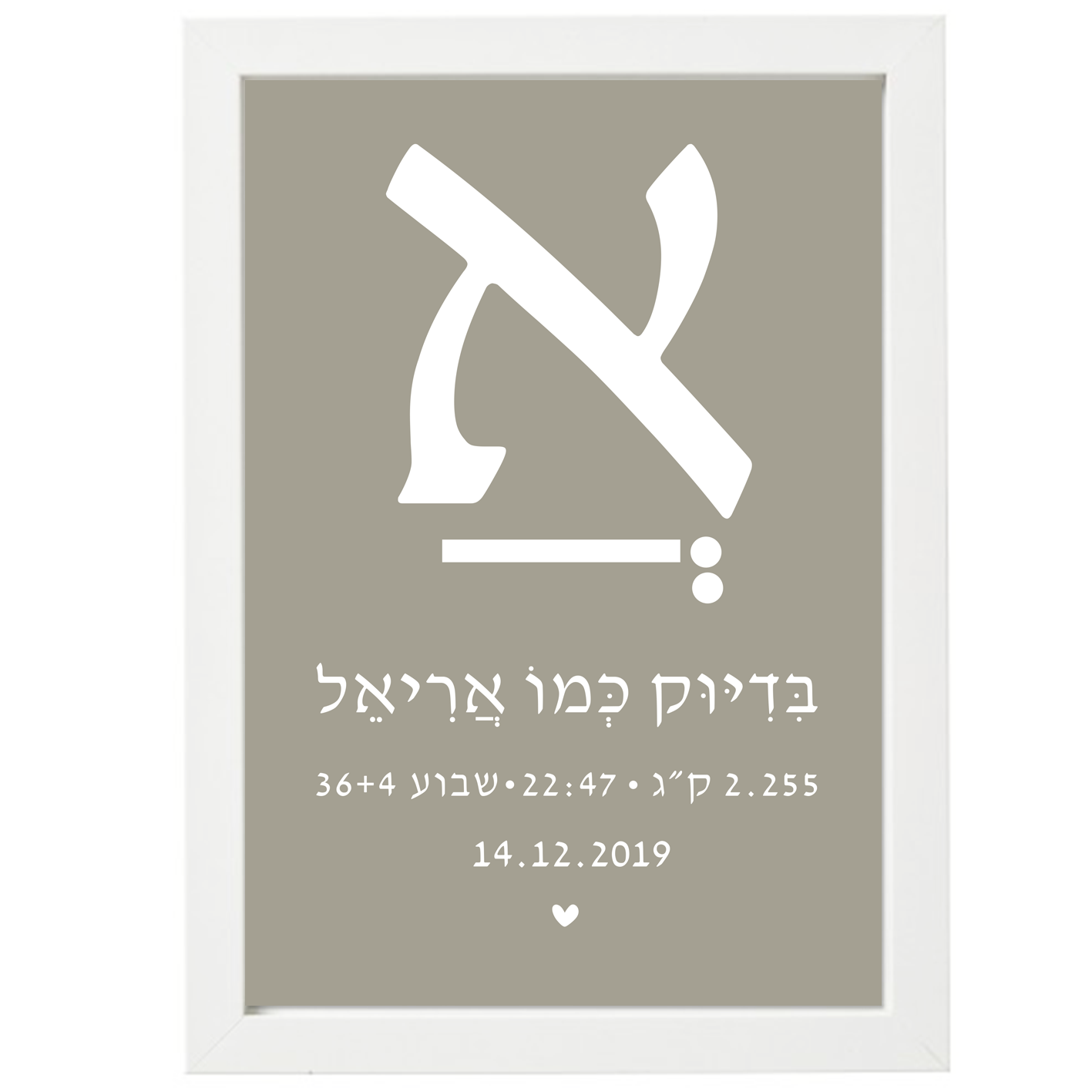  פיצקולים דיטיילס | תעודת לידה | מתנה ליולדת | ירוק