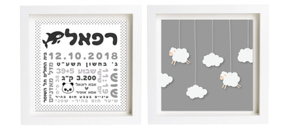 תעודת לידה בעיצוב אישי | פיצקולים נסיכותי | מתנה ליולדת