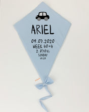 עפיפון קיר עם פרטי הבייבי - תכלת